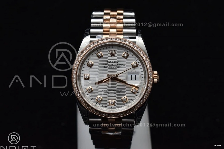 Best Jubilee Dial SS Bracelet Edition 126281rbr Textured 904L 574 on VSF Silver 36 1:1 VS DateJust Steel Supportive 0723